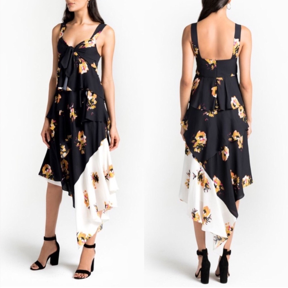 A.L.C Natalia Silk Asymmetrical Dress 14